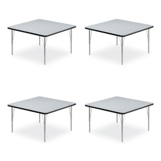 adjustable-activity-tables-square-48-x-48-x-19-to-29-gray-top-silver-legs-4-pallet-ships-in-4-6-business-days_crl4848tf15954p - 1