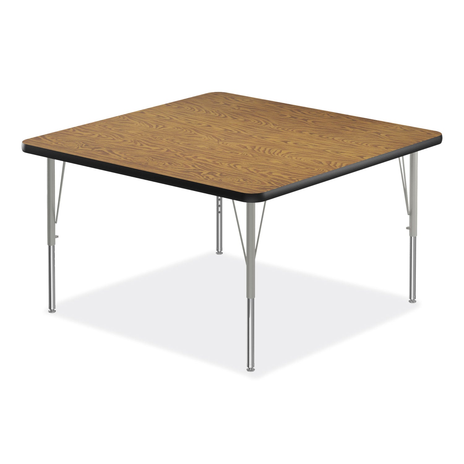 adjustable-activity-tables-square-48-x-48-x-19-to-29-medium-oak-top-silver-legs-4-pallet-ships-in-4-6-business-days_crl4848tf06954p - 6