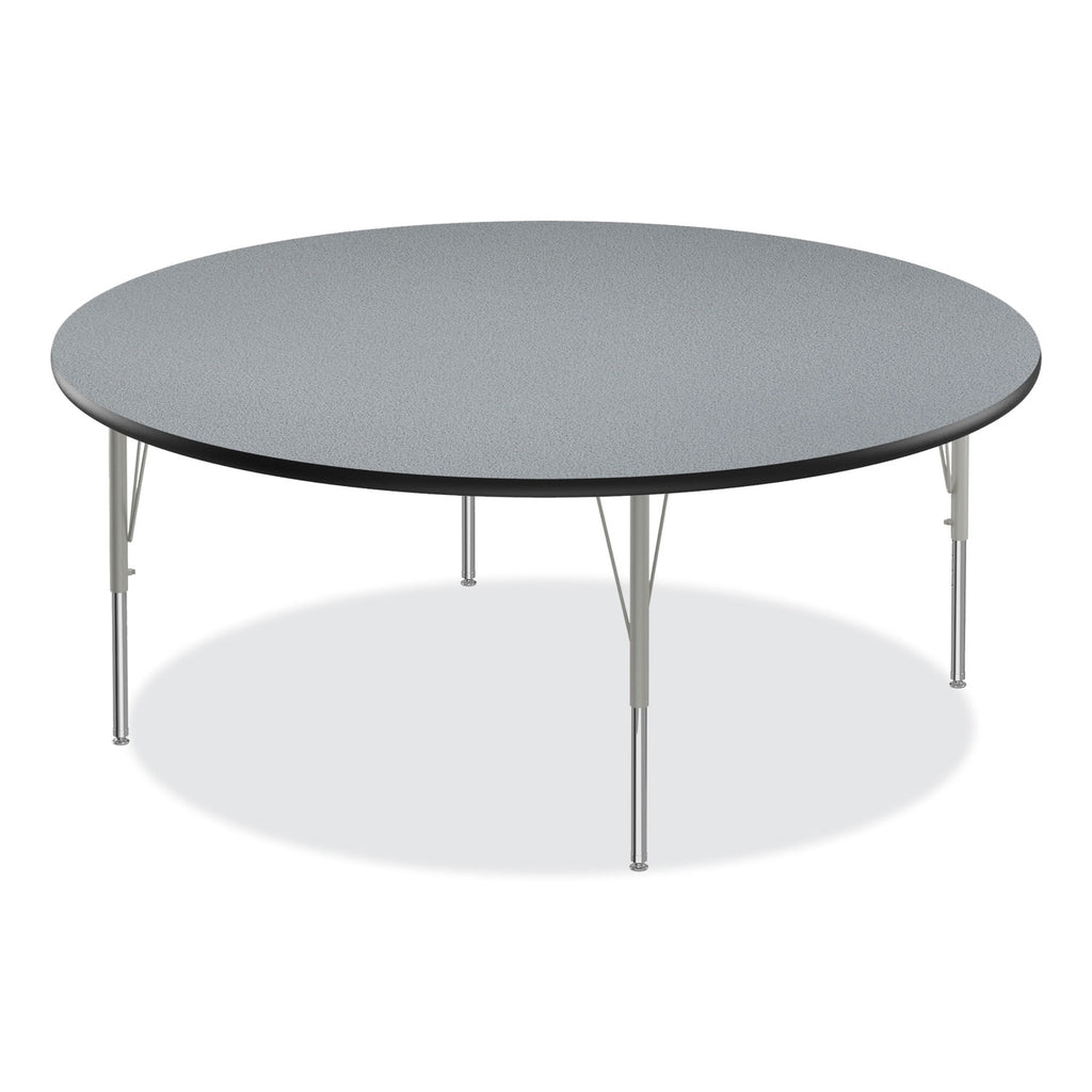 Height Adjustable Activity Tables, Round, 60" x 19" to 29", Gray Granite Top, Gray Legs, 4/Pallet, Ships in 4-6 Business Days