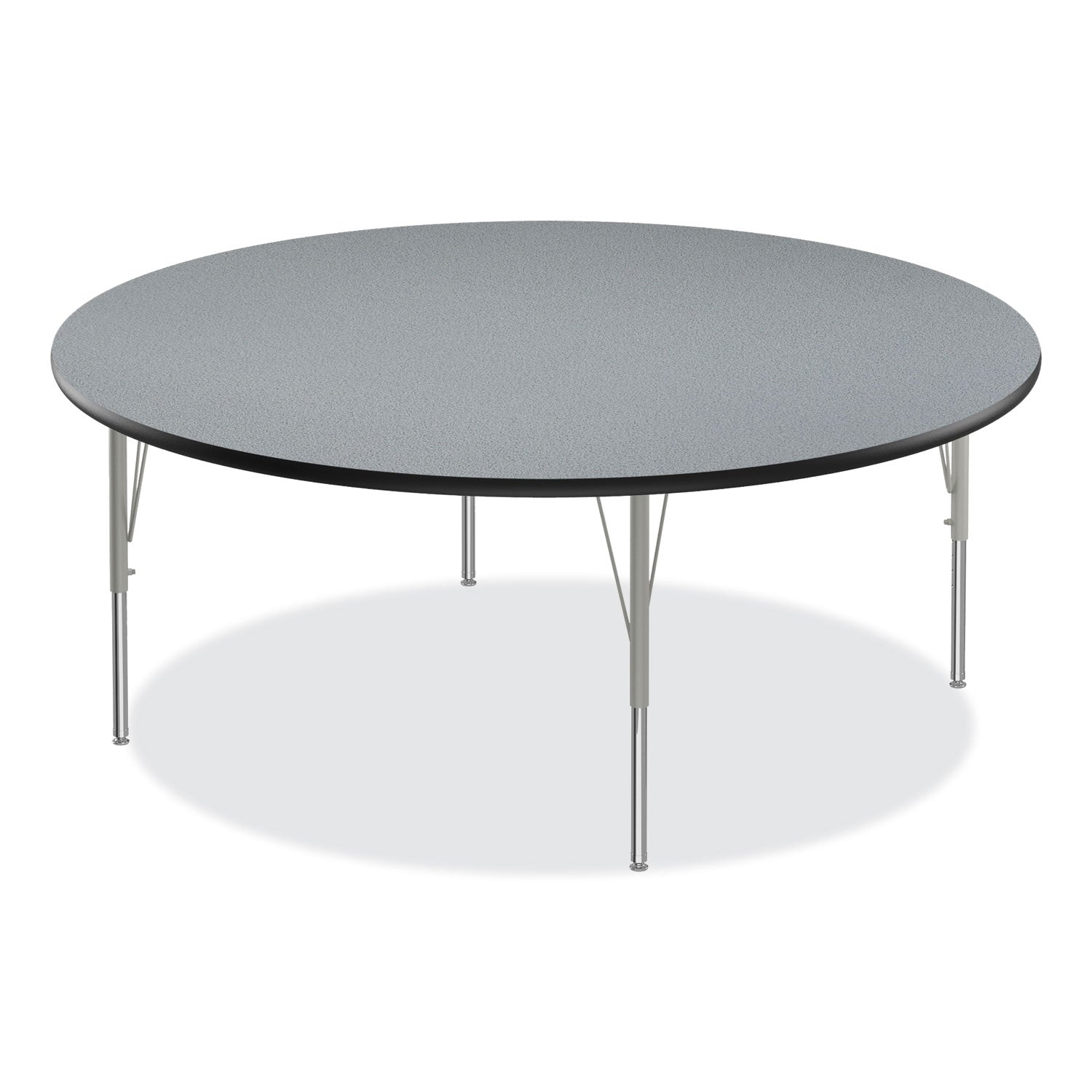 Height Adjustable Activity Tables, Round, 60" x 19" to 29", Gray Granite Top, Gray Legs, 4/Pallet, Ships in 4-6 Business Days