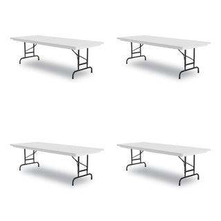 Adjustable Folding Tables, Rectangular, 60" x 30" x 22" to 32", Gray Top, Black Legs, 4/Pallet, Ships in 4-6 Business Days