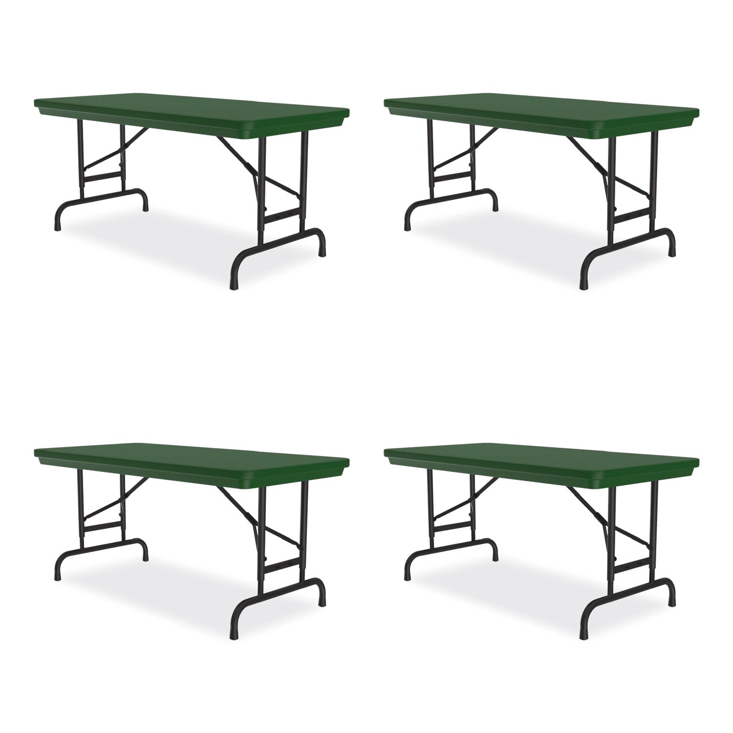 adjustable-folding-table-rectangular-48-x-24-x-22-to-32-green-top-black-legs-4-pallet-ships-in-4-6-business-days_crlra2448294p - 1