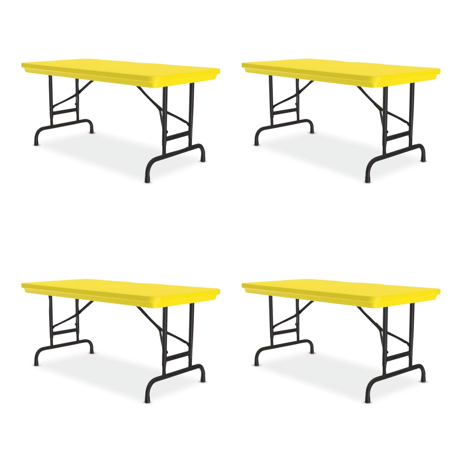 adjustable-folding-table-rectangular-48-x-24-x-22-to-32-yellow-top-black-legs-4-pallet-ships-in-4-6-business-days_crlra2448284p - 1