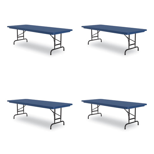 adjustable-folding-tables-rectangular-72-x-30-x-22-to-32-blue-top-black-legs-4-pallet-ships-in-4-6-business-days_crlra3072274p - 1