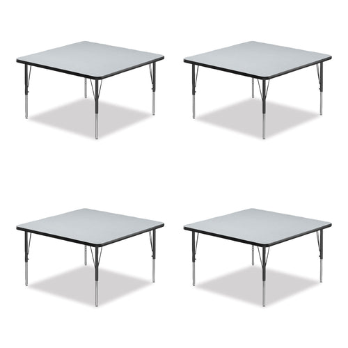 adjustable-activity-tables-square-48-x-48-x-19-to-29-gray-top-black-legs-4-pallet-ships-in-4-6-business-days_crl4848tf1595k4 - 1