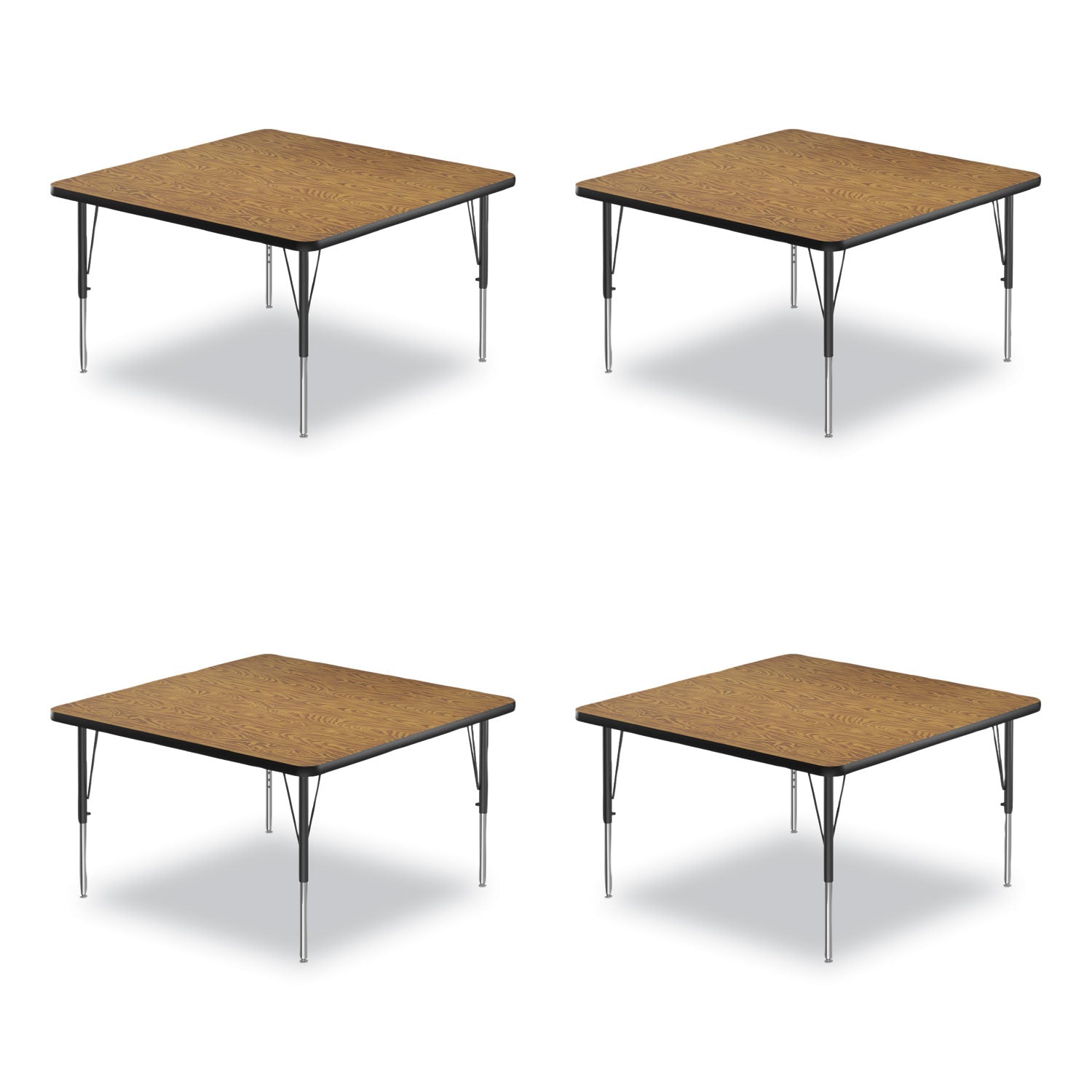 adjustable-activity-tables-square-48-x-48-x-19-to-29-medium-oak-top-black-legs-4-pallet-ships-in-4-6-business-days_crl4848tf0695k4 - 1