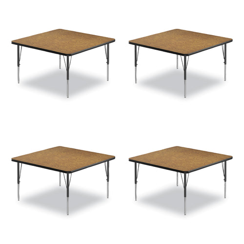 adjustable-activity-tables-square-48-x-48-x-19-to-29-medium-oak-top-black-legs-4-pallet-ships-in-4-6-business-days_crl4848tf0695k4 - 1