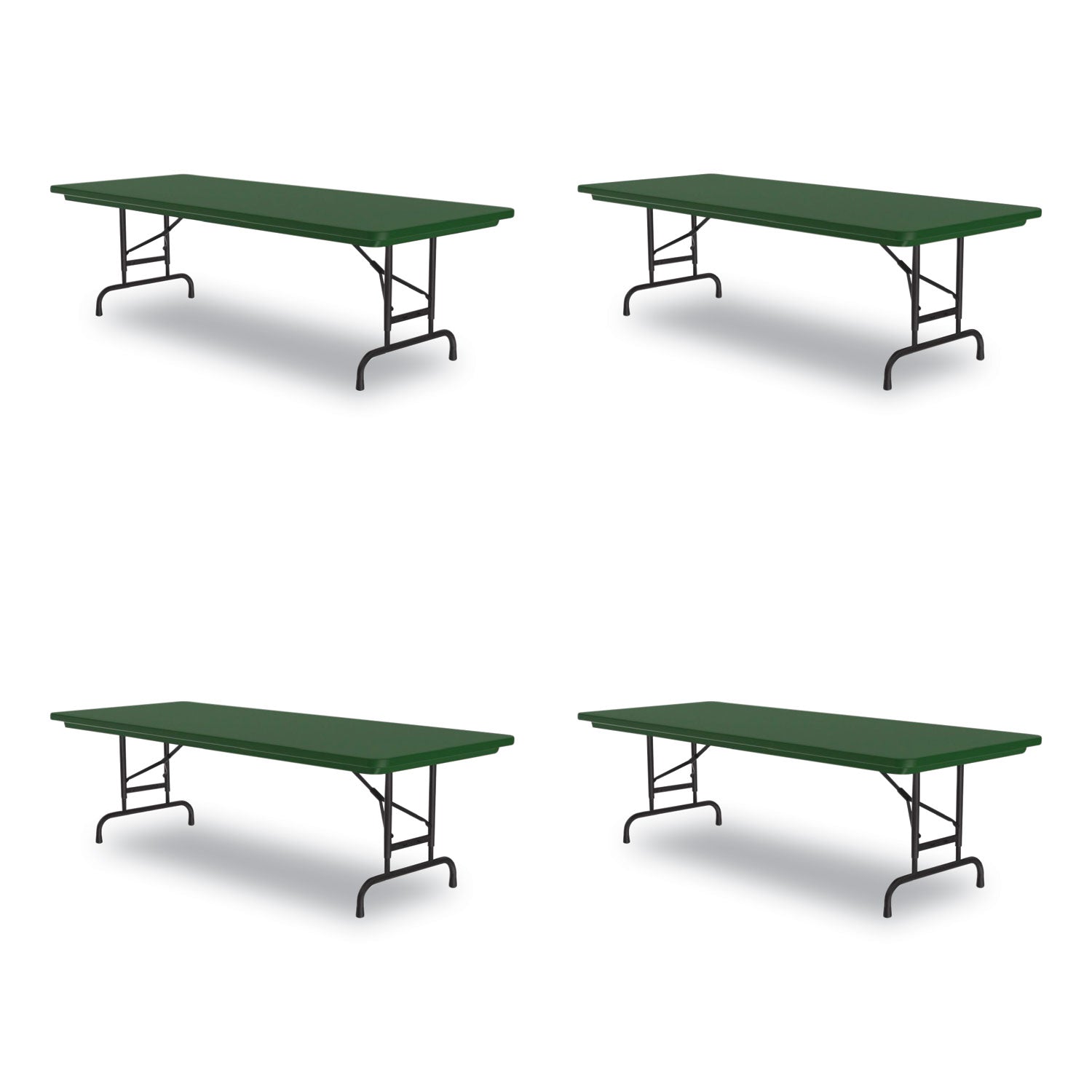 adjustable-folding-tables-rectangular-60-x-30-x-22-to-32-green-top-black-legs-4-pallet-ships-in-4-6-business-days_crlra3060294p - 1
