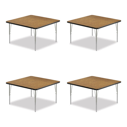 adjustable-activity-tables-square-48-x-48-x-19-to-29-medium-oak-top-silver-legs-4-pallet-ships-in-4-6-business-days_crl4848tf06954p - 1
