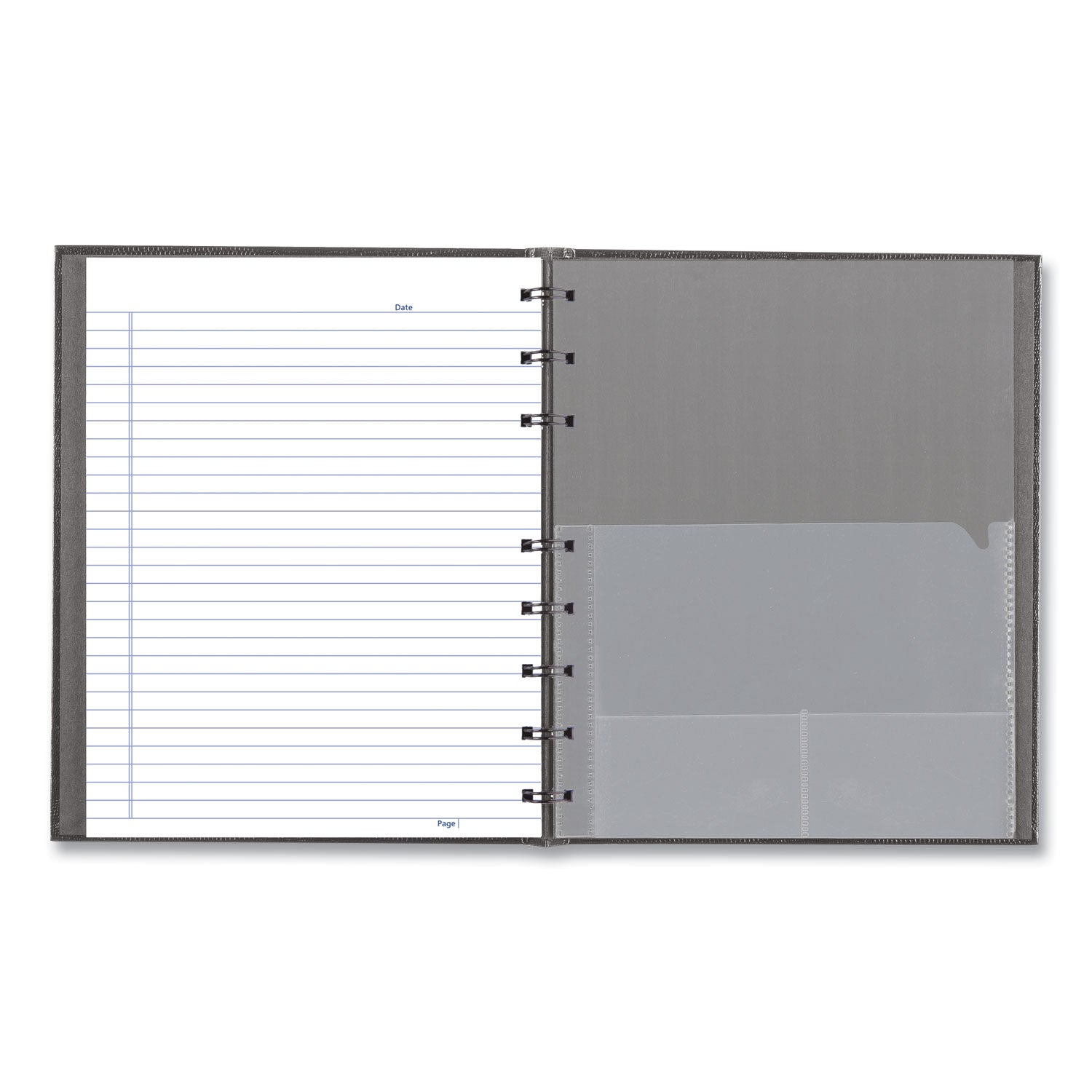 NotePro Notebook, 1-Subject, Medium/College Rule, Cool Gray Cover, (75) 9.25 x 7.25 Sheets