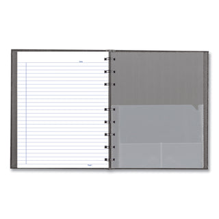 NotePro Notebook, 1-Subject, Medium/College Rule, Cool Gray Cover, (75) 9.25 x 7.25 Sheets