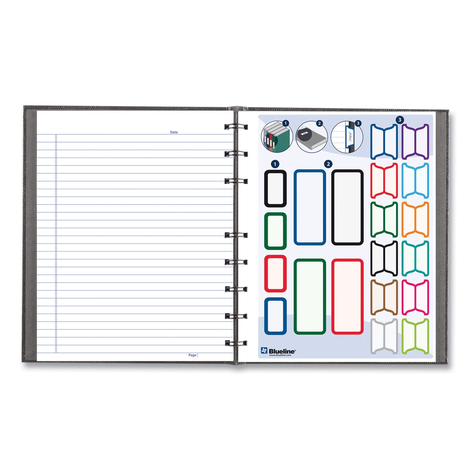 NotePro Notebook, 1-Subject, Medium/College Rule, Cool Gray Cover, (75) 9.25 x 7.25 Sheets