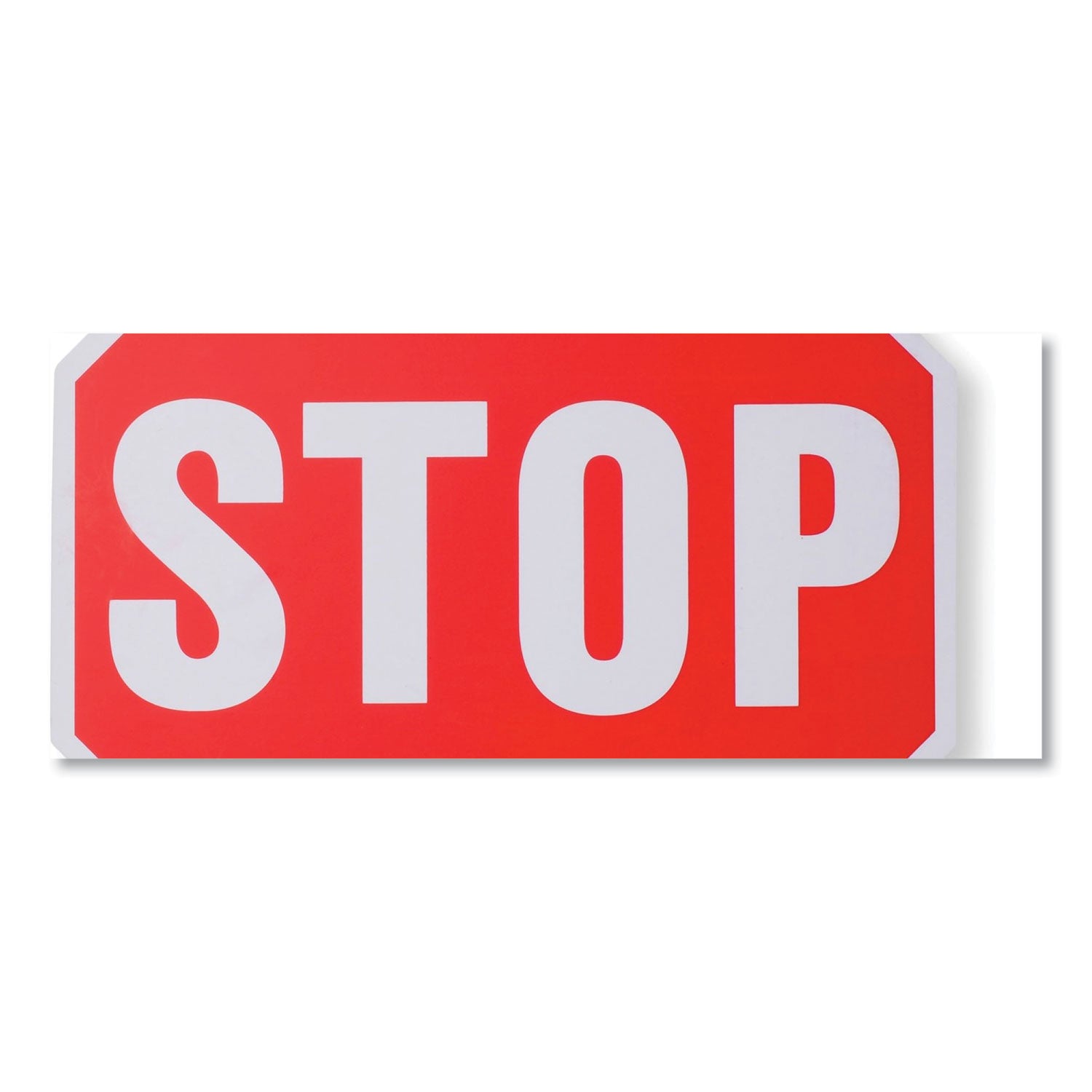 Handheld Stop Sign, 18" Red/White Face, White Graphics - 