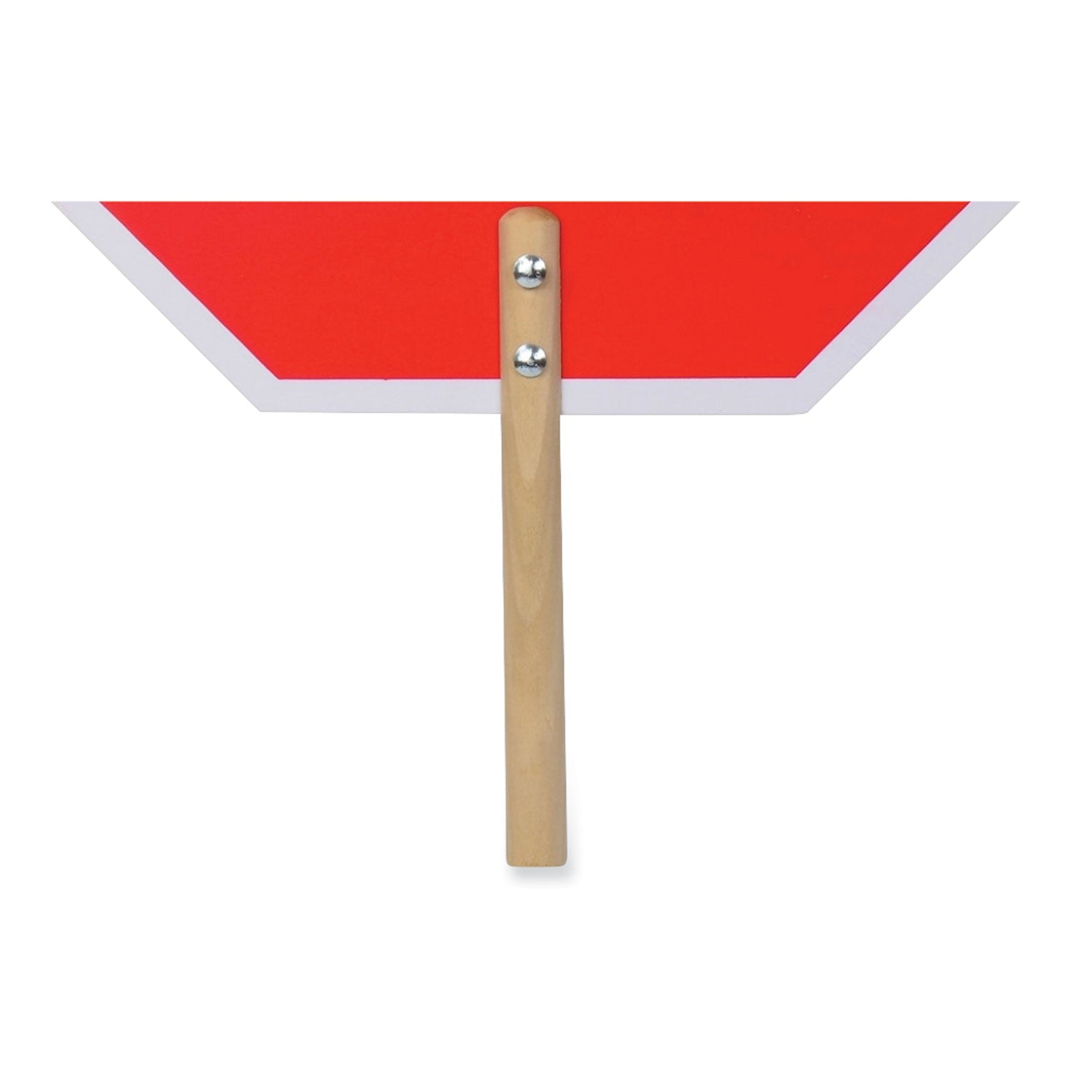 Handheld Stop Sign, 18" Red/White Face, White Graphics - 