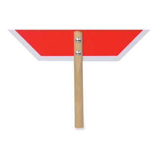 Handheld Stop Sign, 18" Red/White Face, White Graphics