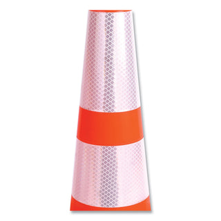 Traffic Cone, 10.75 x 10.75 x 28, Orange/Silver/Black