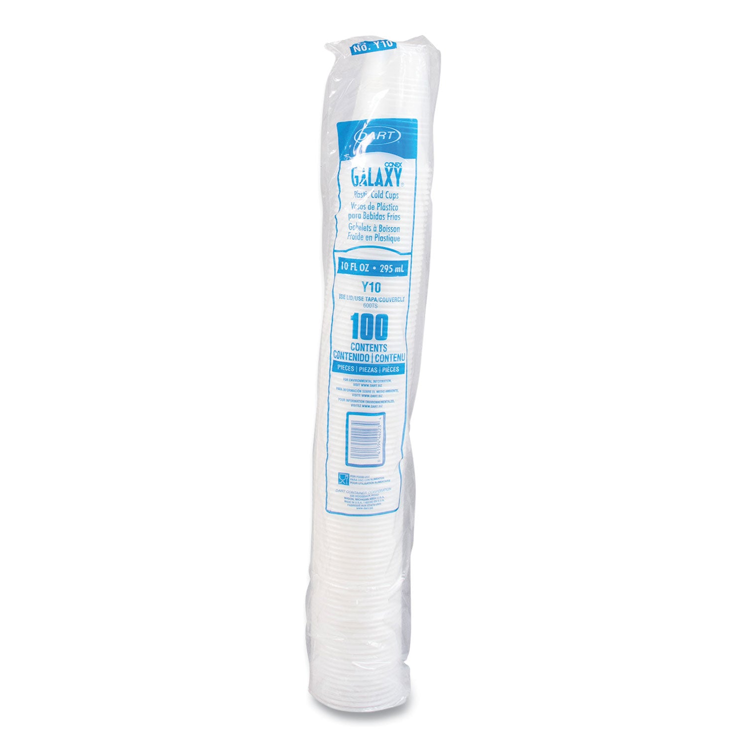 Galaxy Translucent Cups, 10 oz, 100/Pack