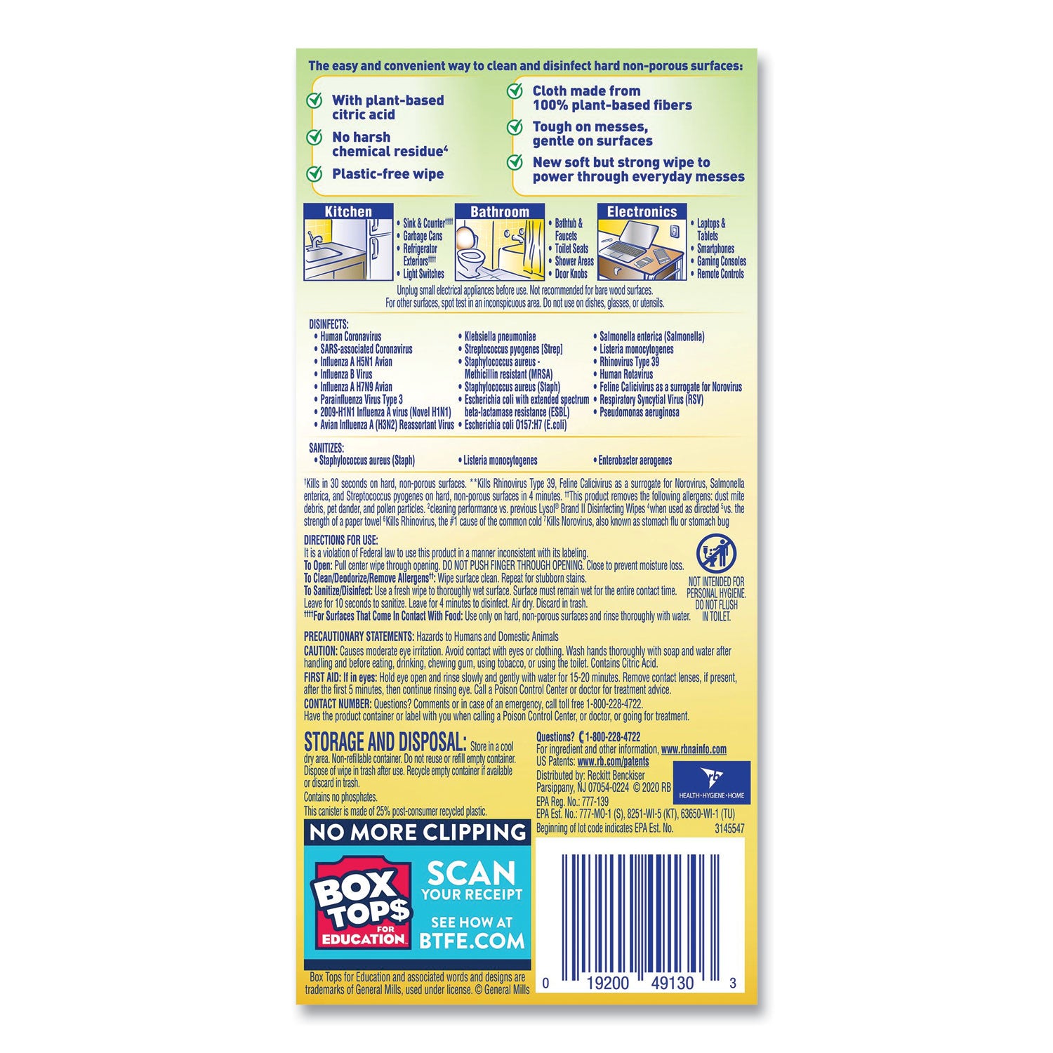 disinfecting-wipes-ii-fresh-citrus-1-ply-7-x-725-white-30-wipes-canister-12-canisters-carton_rac49130ct - 4