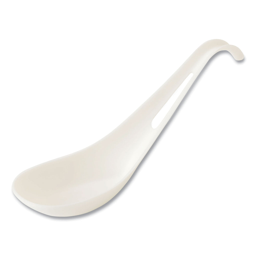 TPLA Compostable Cutlery, Asian Soup Spoon, White, 500/Carton - 1