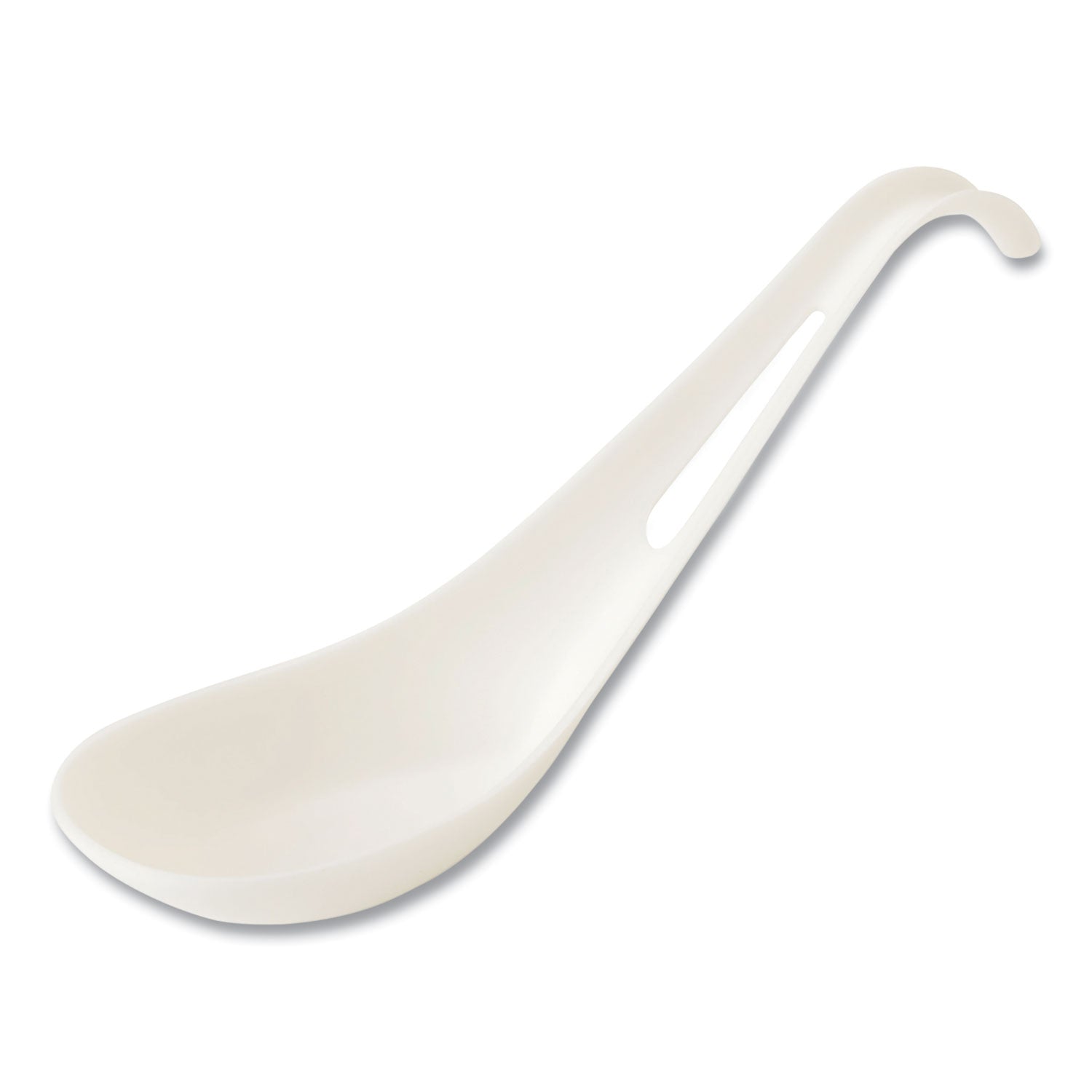 TPLA Compostable Cutlery, Asian Soup Spoon, White, 500/Carton - 1
