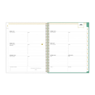 Day Designer Academic Year Weekly/Monthly Frosted Planner, Palms Artwork, 11 x 8.5, 12-Month (July to June): 2023 to 2024