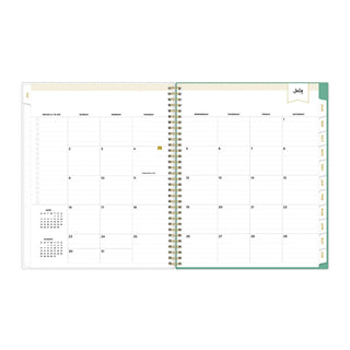 Day Designer Academic Year Weekly/Monthly Frosted Planner, Palms Artwork, 11 x 8.5, 12-Month (July to June): 2023 to 2024