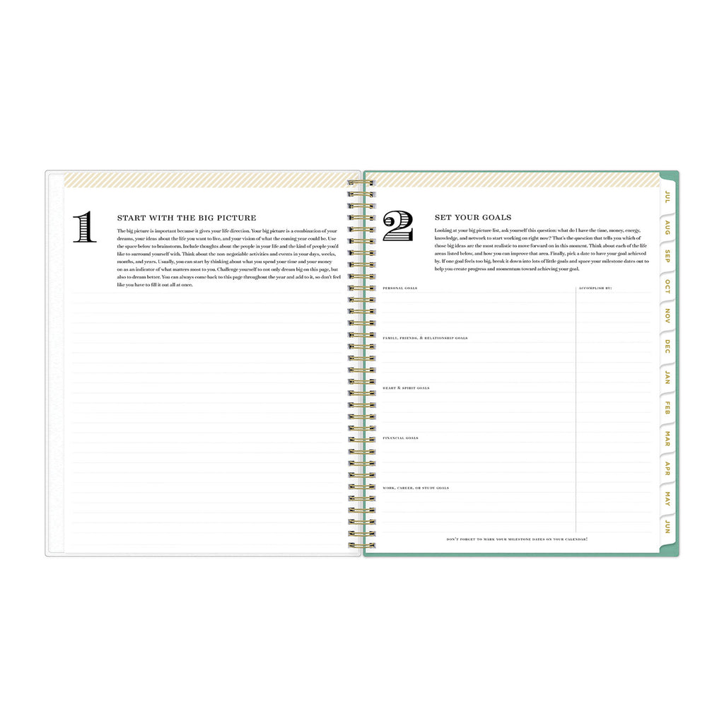 Day Designer Academic Year Weekly/Monthly Frosted Planner, Palms Artwork, 11 x 8.5, 12-Month (July to June): 2023 to 2024