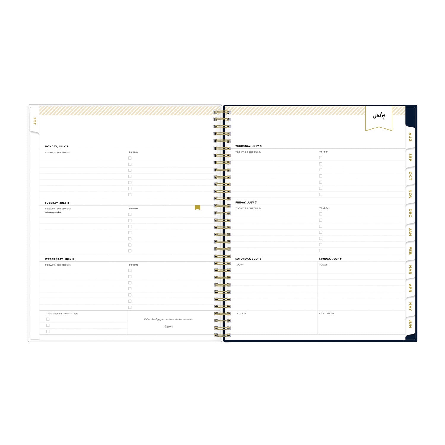 Day Designer Peyton Create-Your-Own Cover Weekly/Monthly Planner, Floral, 11 x 8.5, Navy, 12-Month (July to June): 2023-2024
