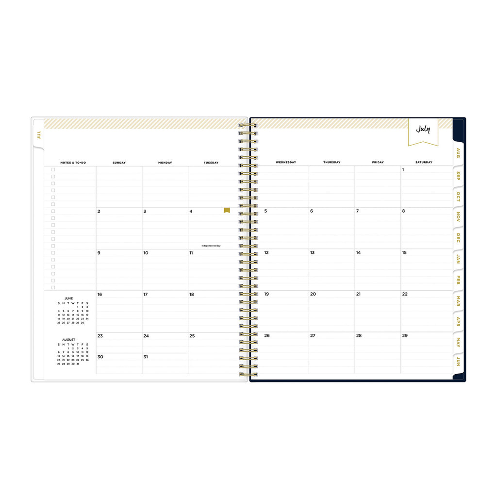 Day Designer Peyton Create-Your-Own Cover Weekly/Monthly Planner, Floral, 11 x 8.5, Navy, 12-Month (July to June): 2023-2024