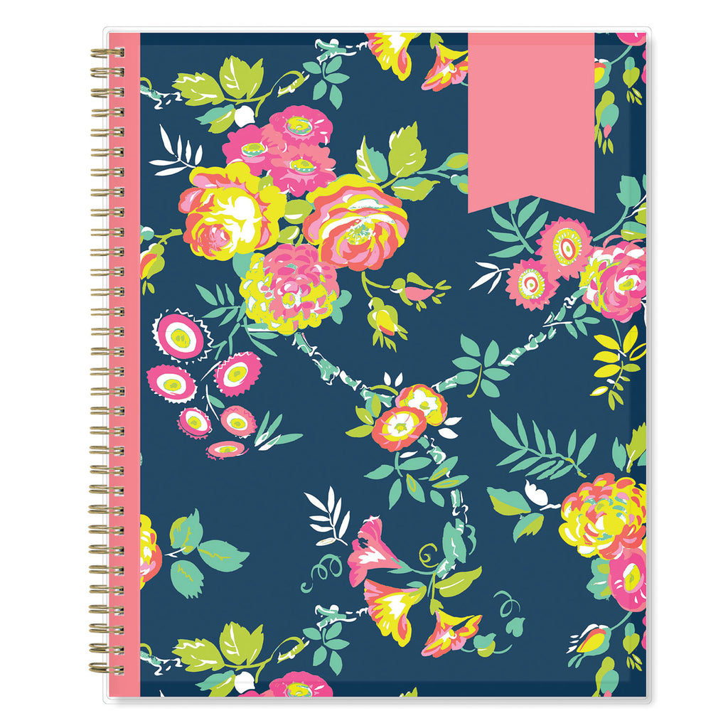 Day Designer Peyton Create-Your-Own Cover Weekly/Monthly Planner, Floral, 11 x 8.5, Navy, 12-Month (July to June): 2023-2024