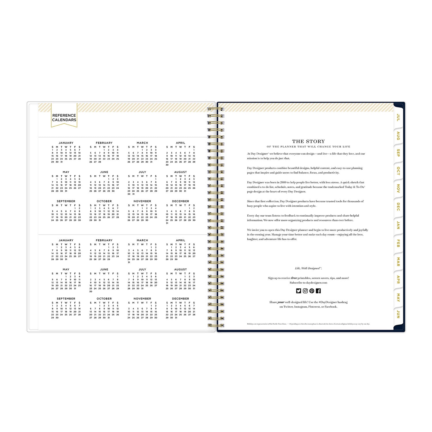Day Designer Peyton Create-Your-Own Cover Weekly/Monthly Planner, Floral, 11 x 8.5, Navy, 12-Month (July to June): 2023-2024