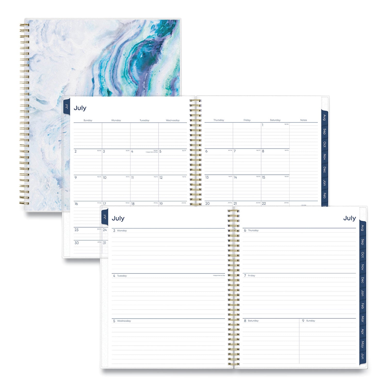 gemma-academic-year-weekly-monthly-planner-geode-artwork-11-x-85-blue-purple-cover-12-month-july-june-2023-2024_bls118177 - 1