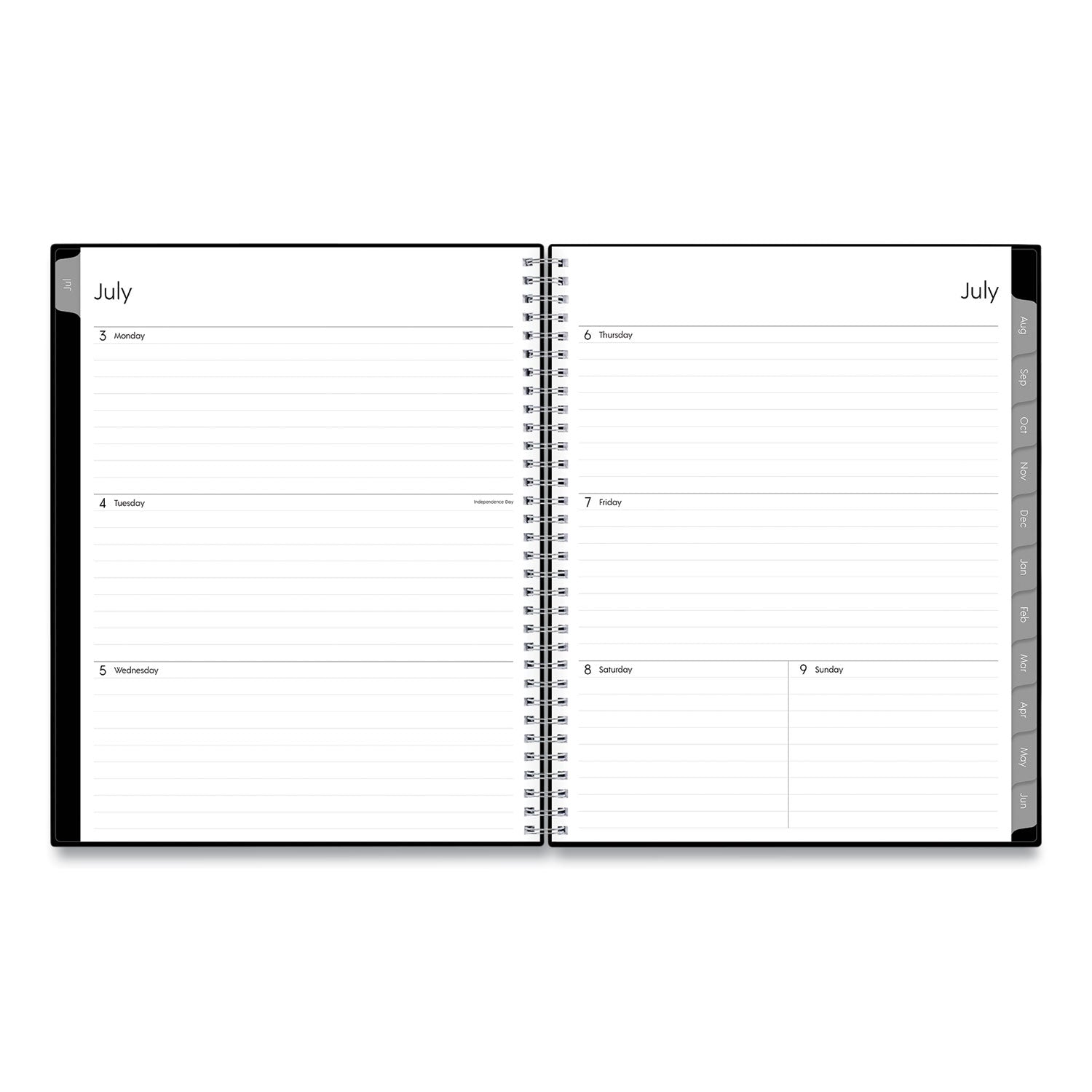 enterprise-academic-weekly-monthly-planner-11-x-85-black-cover-12-month-july-to-june-2024-to-2025_bls130609 - 2