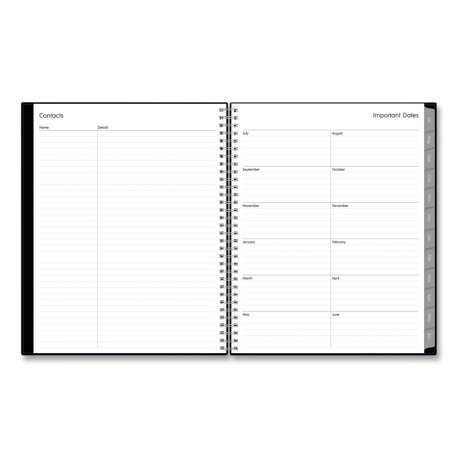 enterprise-academic-weekly-monthly-planner-11-x-85-black-cover-12-month-july-to-june-2024-to-2025_bls130609 - 6