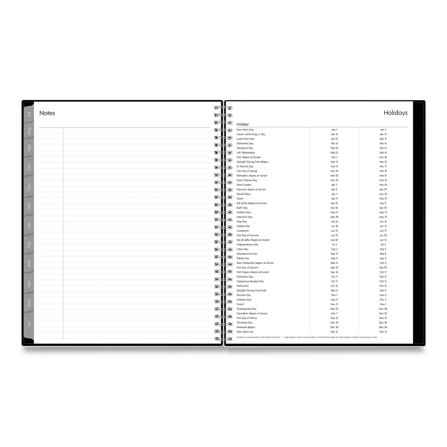 enterprise-academic-weekly-monthly-planner-11-x-85-black-cover-12-month-july-to-june-2024-to-2025_bls130609 - 8