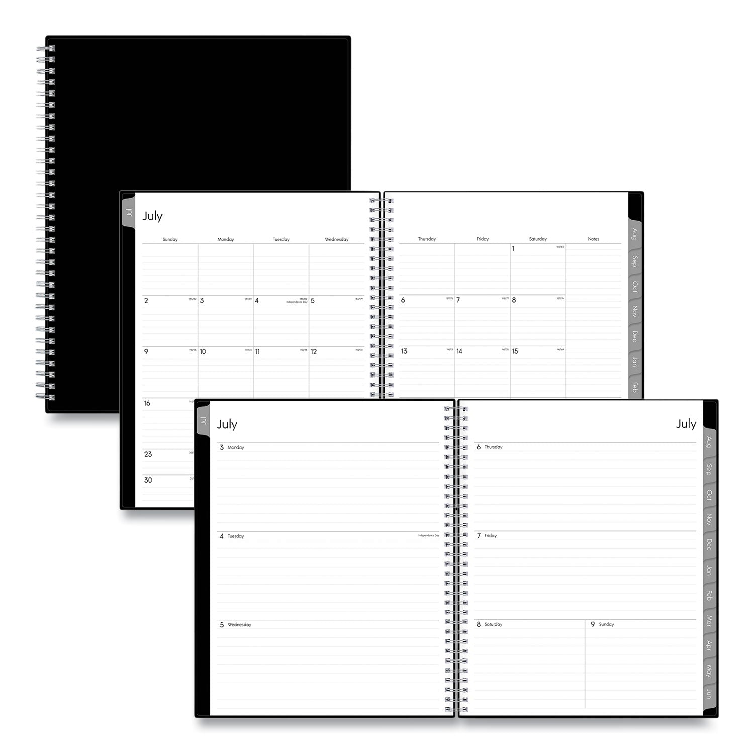 enterprise-academic-weekly-monthly-planner-11-x-85-black-cover-12-month-july-to-june-2024-to-2025_bls130609 - 1