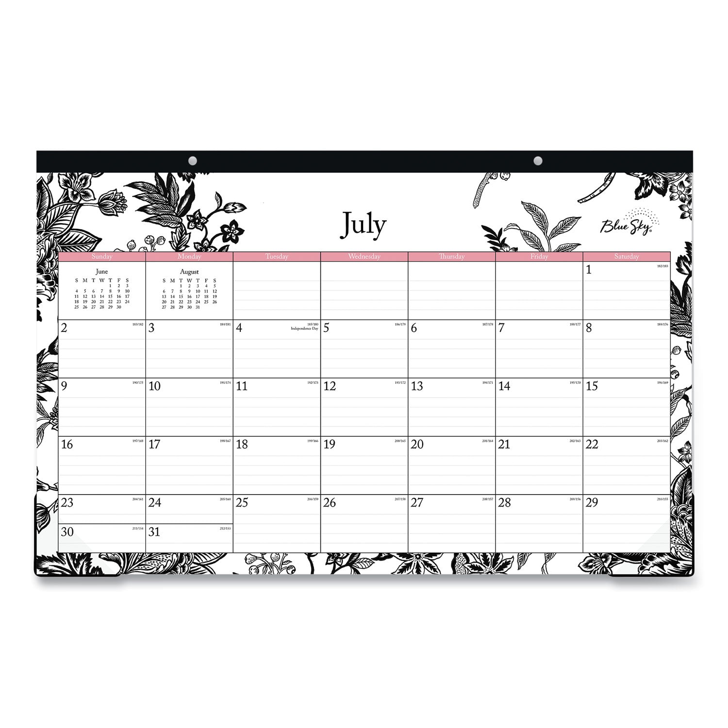 analeis-academic-year-desk-pad-calendar-floral-artwork-17-x-11-white-black-pink-sheets-12-month-july-to-june-2023-2024_bls130617 - 1