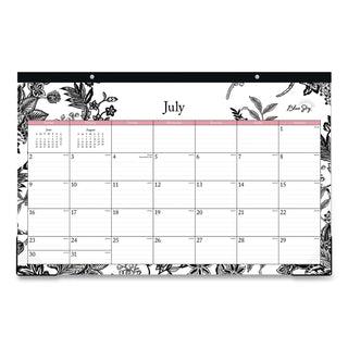 analeis-academic-year-desk-pad-calendar-floral-artwork-17-x-11-white-black-pink-sheets-12-month-july-to-june-2023-2024_bls130617 - 1