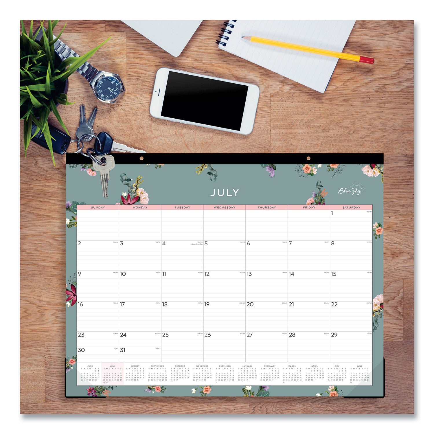 greta-academic-year-desk-pad-calendar-floral-artwork-22-x-17-green-white-pink-sheets-12-month-july-to-june-2023-2024_bls142360 - 4