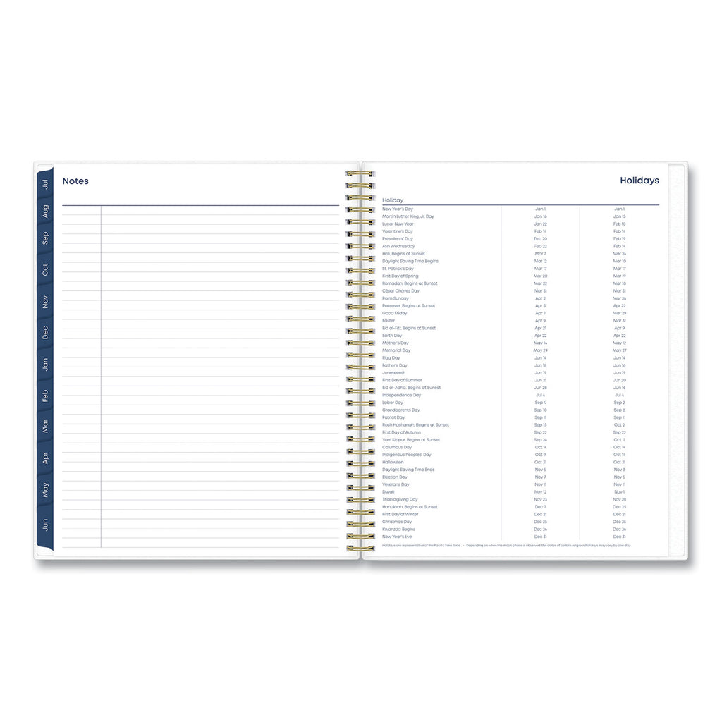 Gemma Academic Year Weekly/Monthly Planner, Geode Artwork, 11 x 8.5, Blue/Purple Cover, 12-Month (July-June): 2023-2024