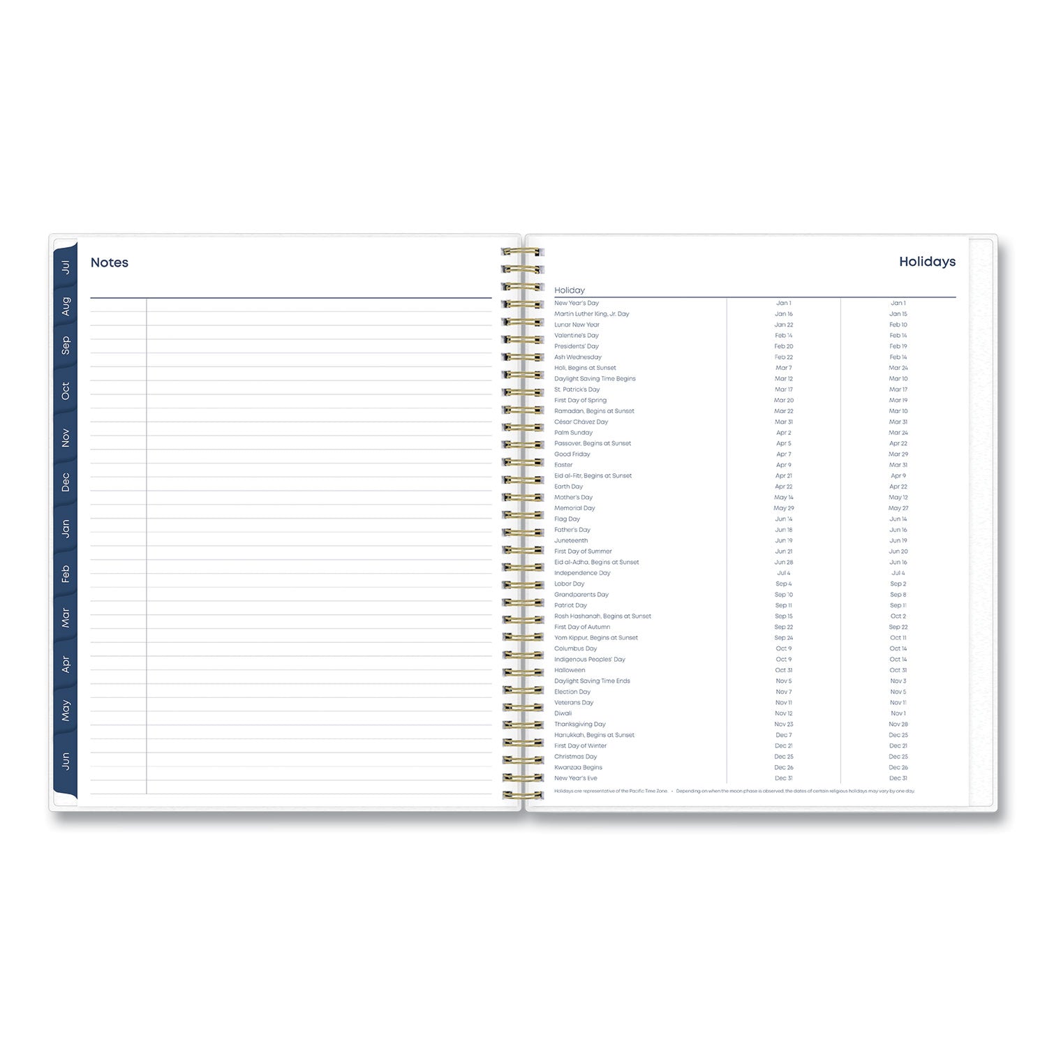 Gemma Academic Year Weekly/Monthly Planner, Geode Artwork, 11 x 8.5, Blue/Purple Cover, 12-Month (July-June): 2023-2024