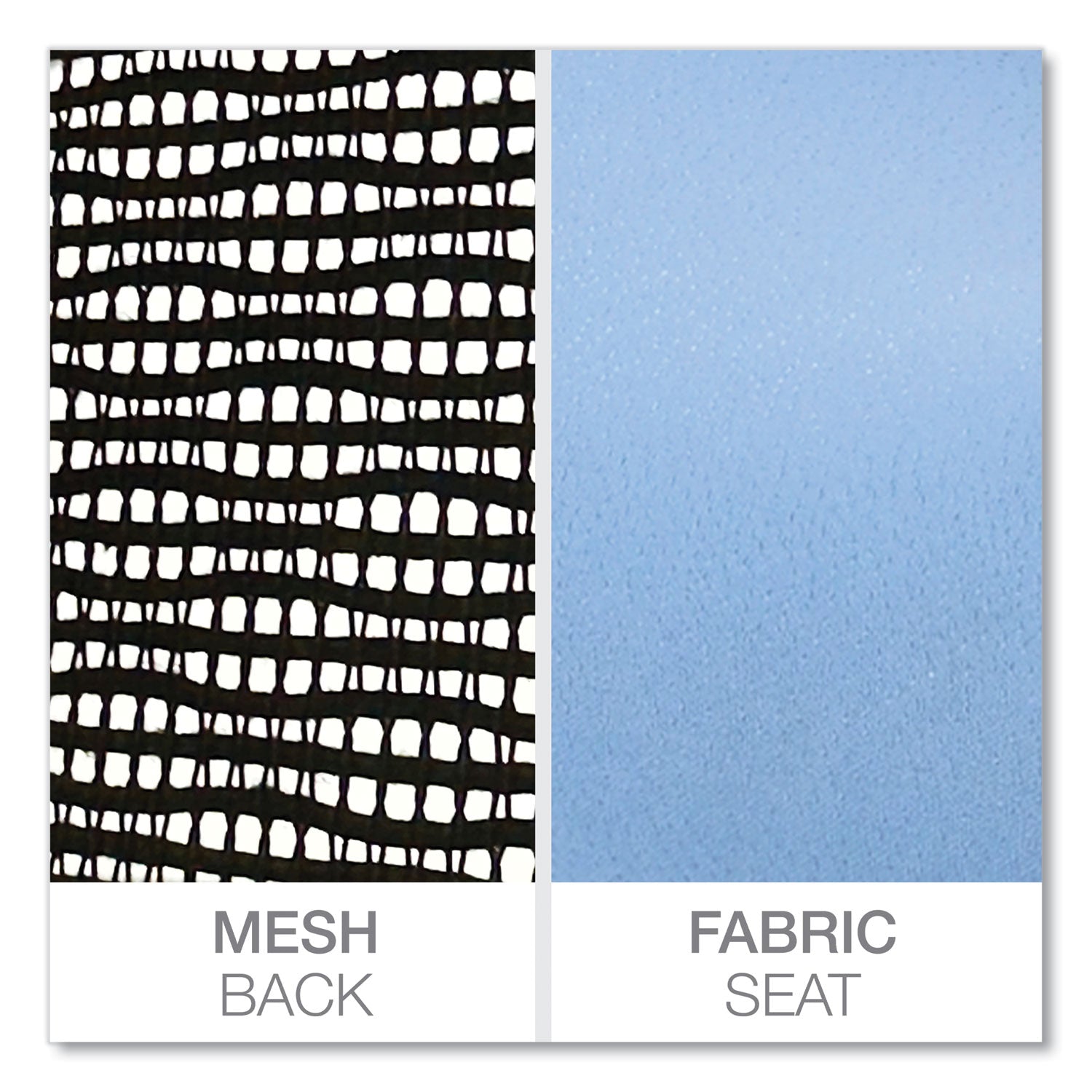 Alera Elusion Series Mesh Mid-Back Swivel/Tilt Chair, Supports Up to 275 lb, 17.9" to 21.8" Seat Height, Light Blue Seat