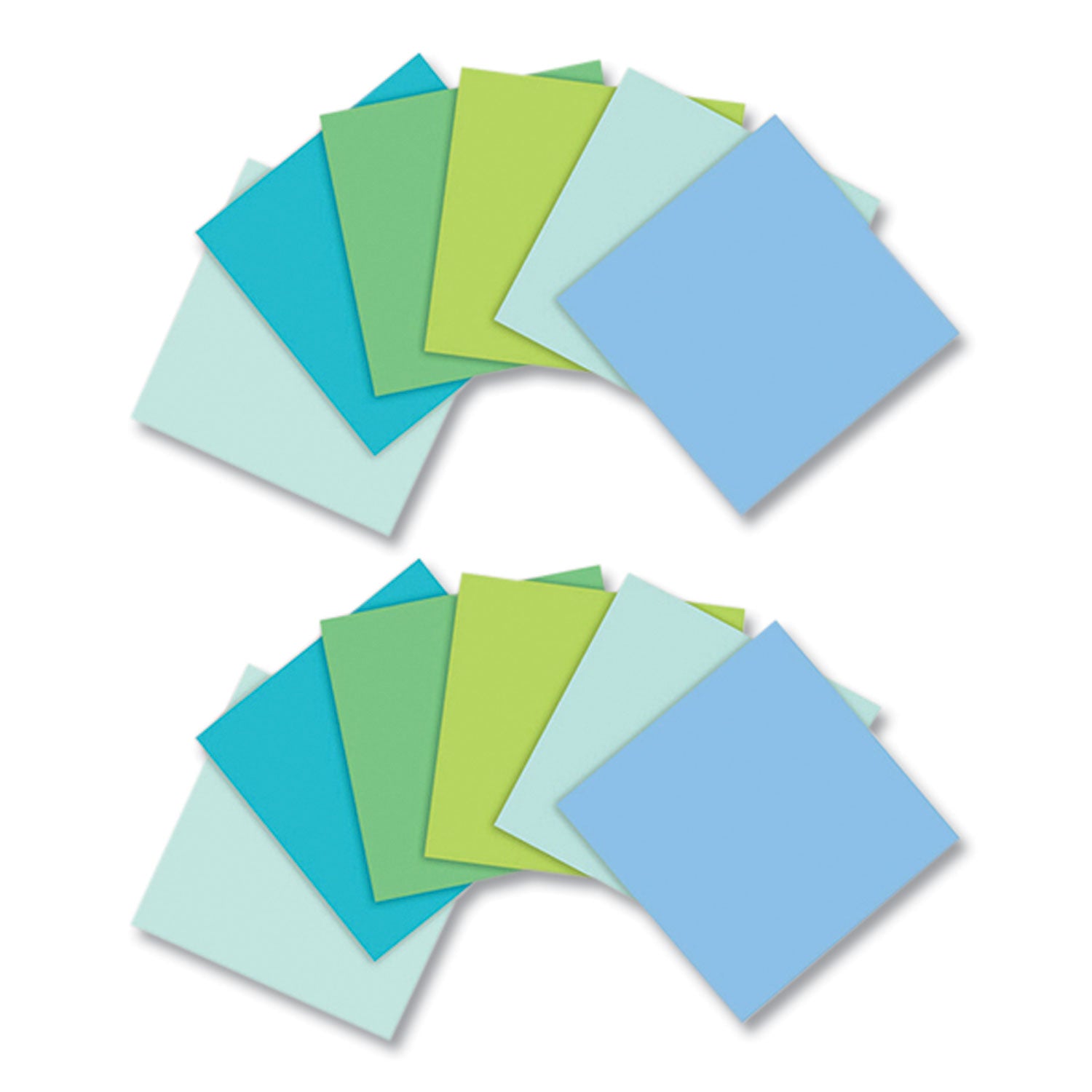 100%-recycled-paper-super-sticky-notes-unruled-3-x-3-assorted-oasis-colors-70-sheets-pad-12-pads-pack_mmm654r12sst - 2