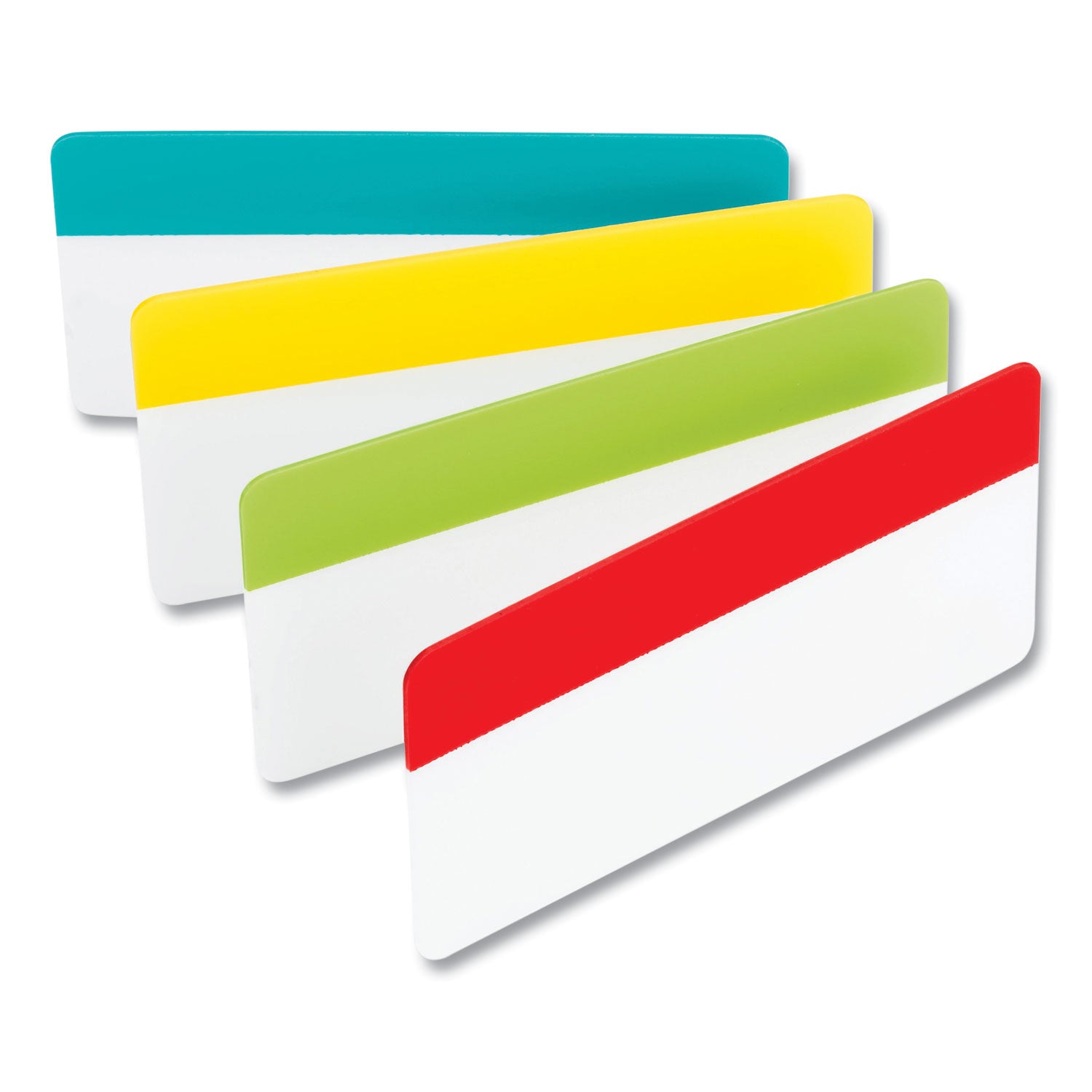 Solid Color Tabs, 1/3-Cut, Assorted Colors, 3" Wide, 24/Pack - 