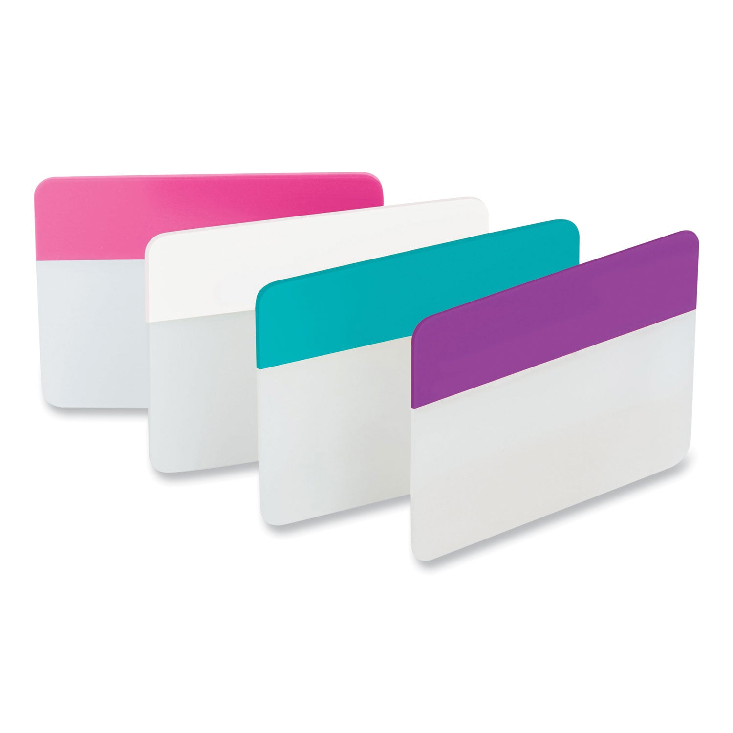 Solid Color Tabs, 1/5-Cut, Assorted Pastel Colors, 2" Wide, 24/Pack - 