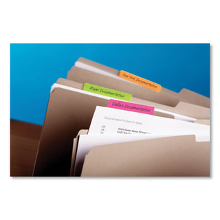 Solid Color Tabs, 1/5-Cut, Assorted Pastel Colors, 2" Wide, 24/Pack
