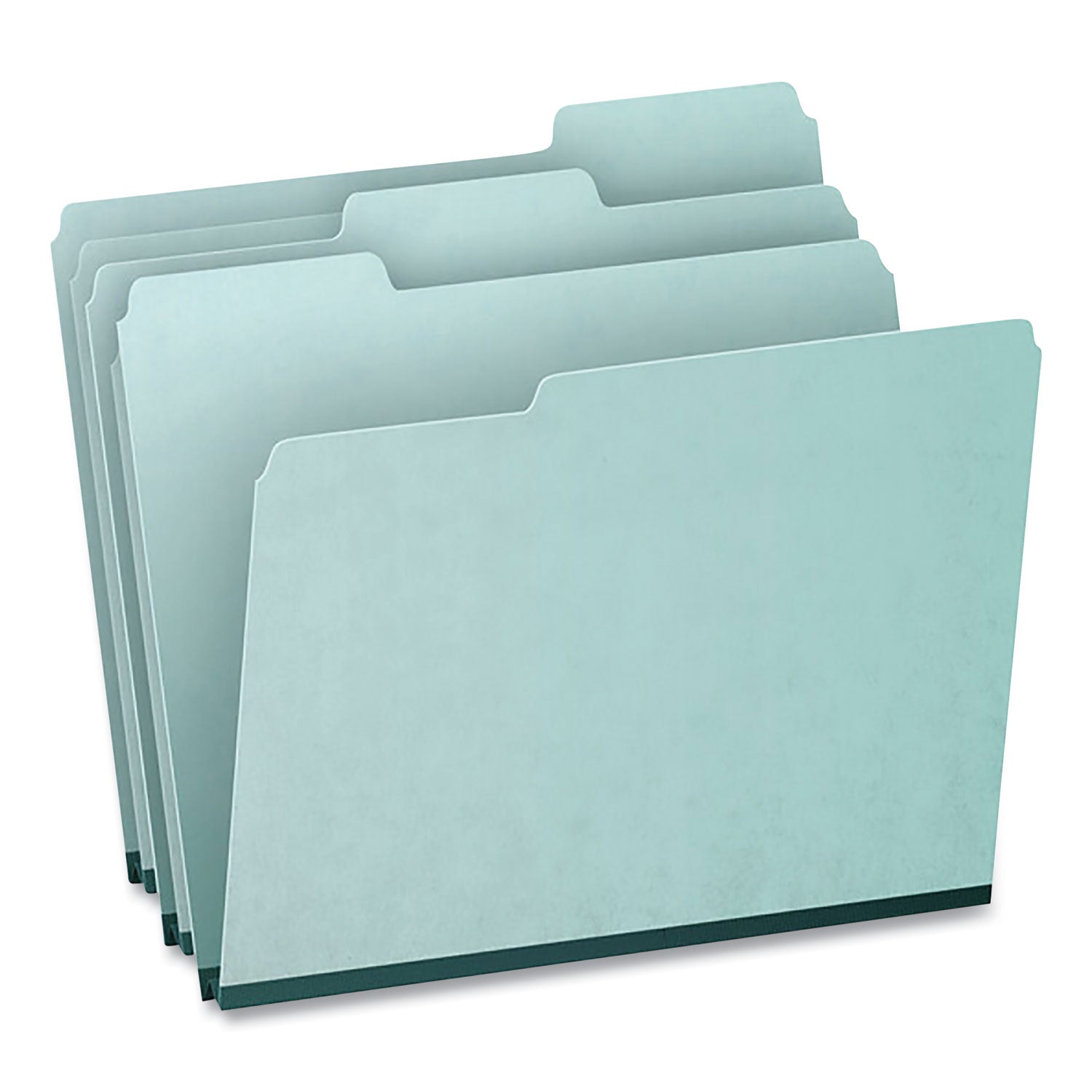Pressboard Expanding File Folders, 1/3-Cut Tabs: Assorted, Letter Size, 1" Expansion, Blue, 25/Box - 