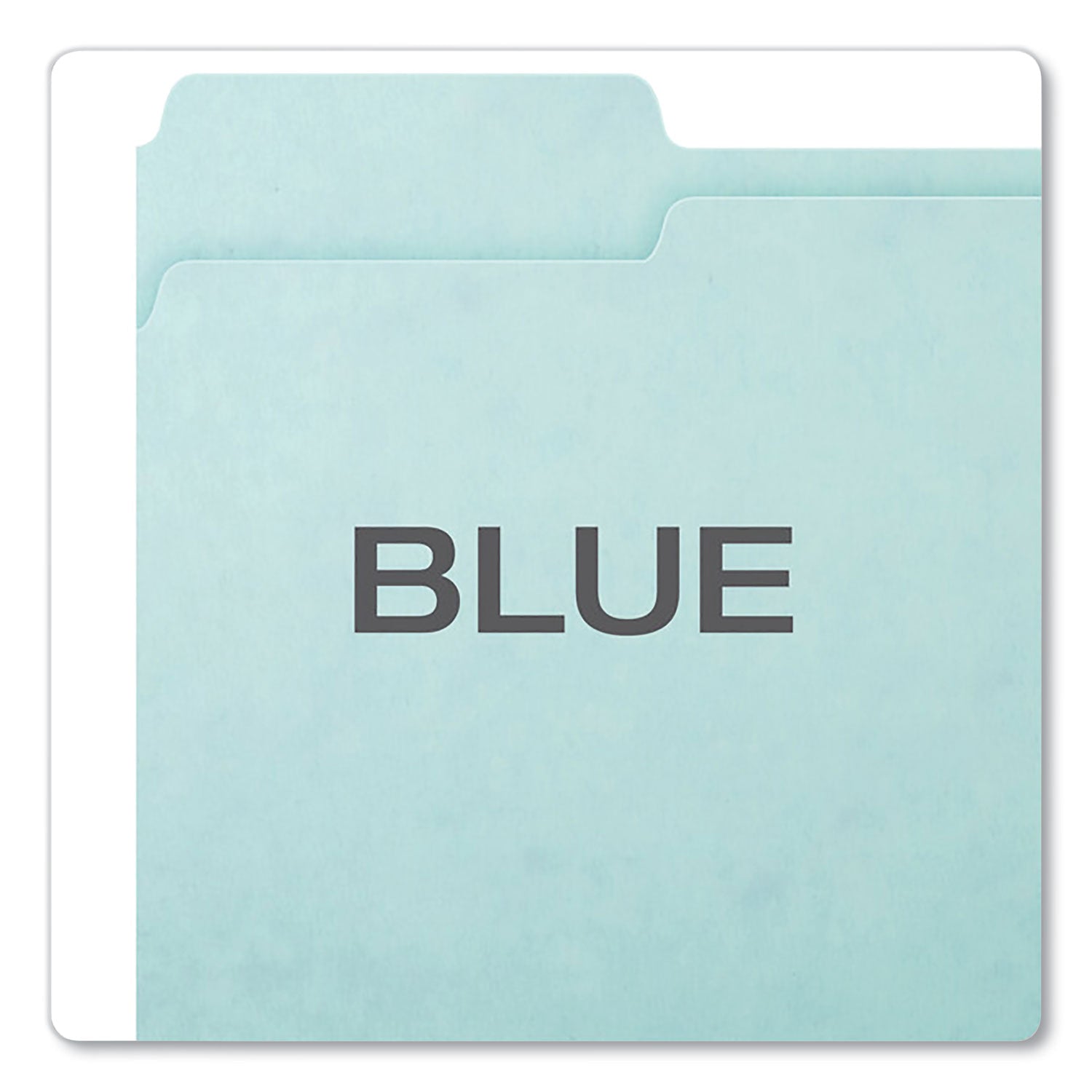 Pressboard Expanding File Folders, 1/3-Cut Tabs: Assorted, Letter Size, 1" Expansion, Blue, 25/Box - 