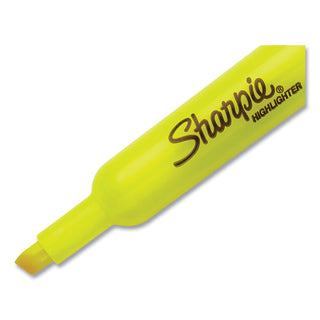 tank-style-highlighters-fluorescent-yellow-ink-chisel-tip-yellow-barrel-5-pack_san1809200 - 3