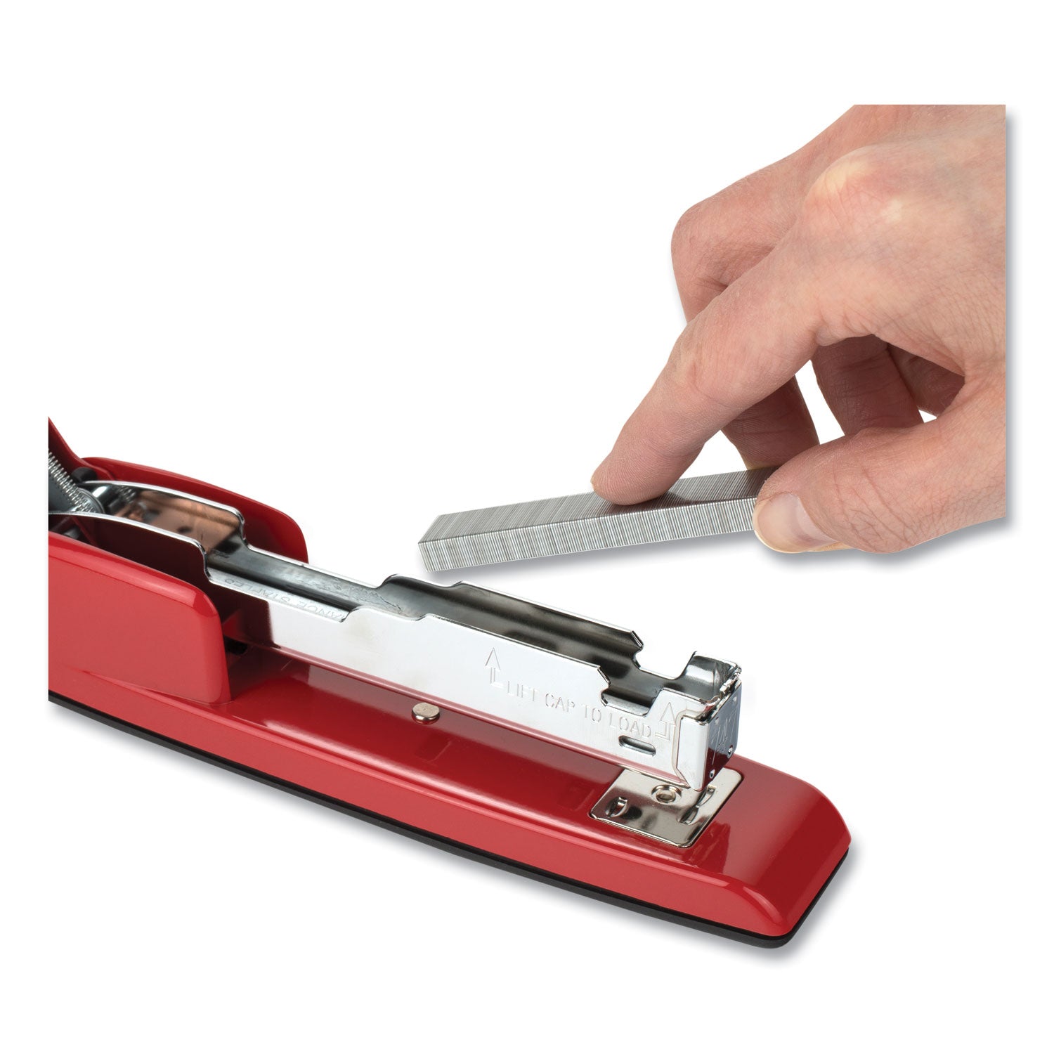 747 Business Full Strip Desk Stapler, 30-Sheet Capacity, Rio Red - 